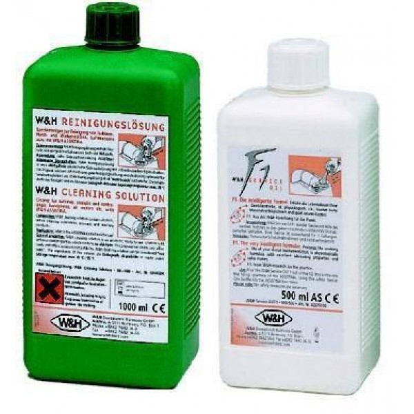 Масло и жидкость для аппарата Ассистина (комплект: сервисное масло F1 (0,5 л) + дезинфицирующая жидкость (1 л)