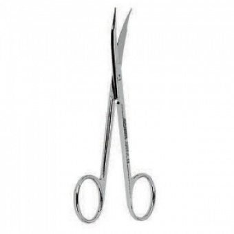 Ножницы для десны N2 изогнутые по плоскости с зубчиками на одном лезвии, 11,5 см., Asa Dental (Италия)