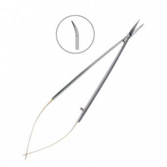 Ножницы хирургические изогнутые Castroviejo TC, 140 см., HLW Dental Instruments (Германия)